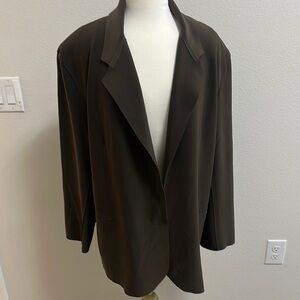 Norma Kamali Brown Blazer Oversized Suit Jacket Preloved Mint Condition